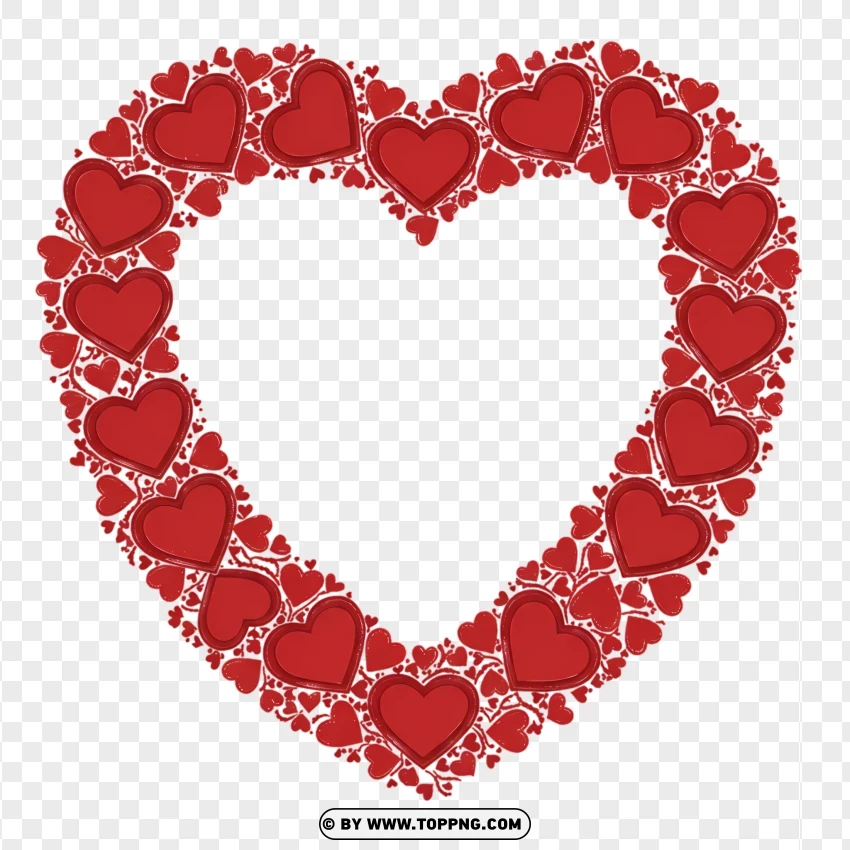 Heart Border For Cards PNG Transparent Background