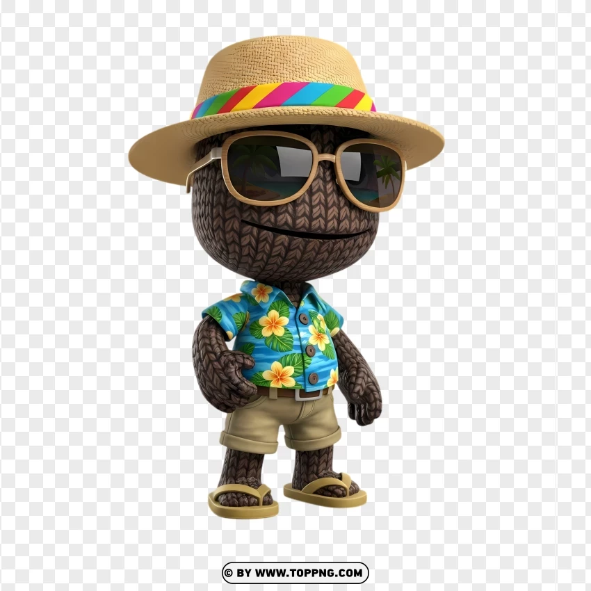 Cool Sackboy Pfp Superhero PNG Transparent Background