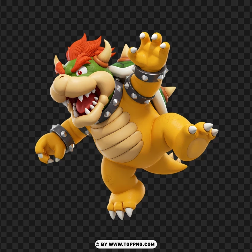 Mini Bowser Jumping With Excitement Hd Image PNG Transparent Background