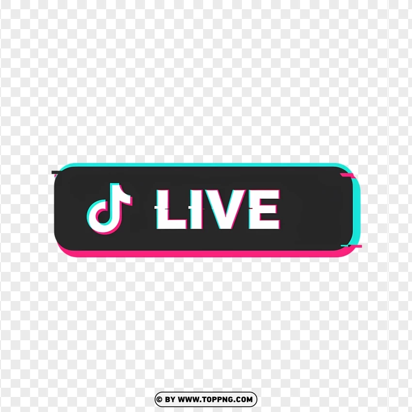 Tiktok Live Sign Logo Button Icon PNG Transparent Background