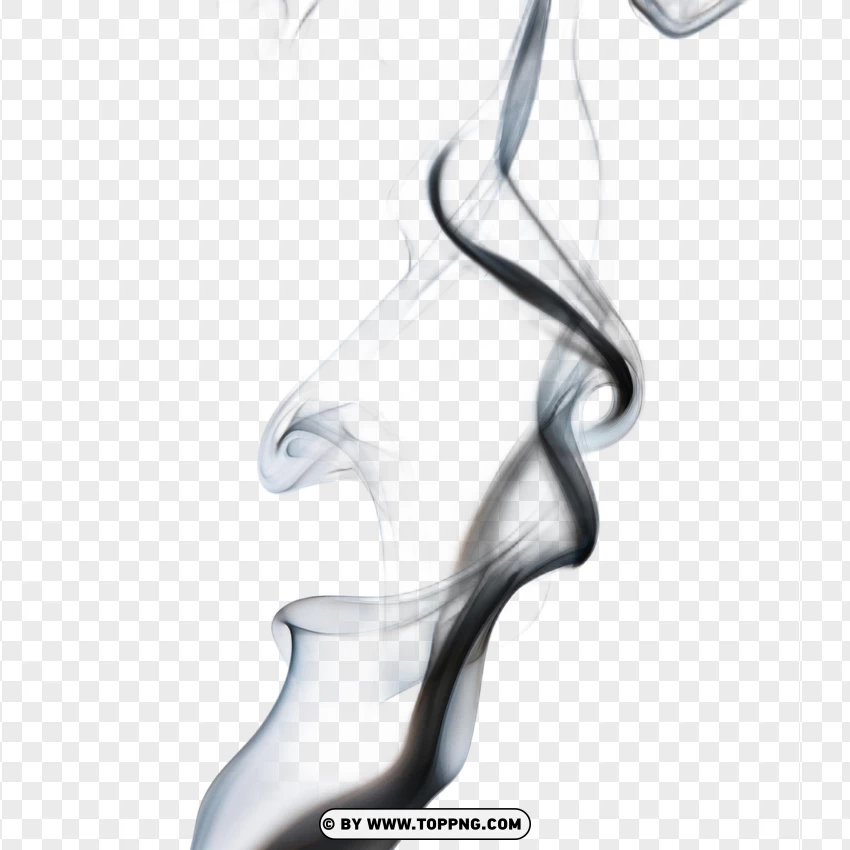 Fine Gray Smoke Spiral Effect PNG Transparent Background