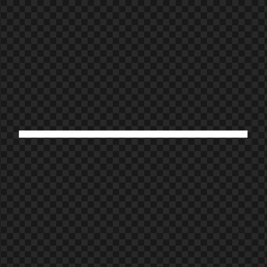 Straight Horizontal White Line PNG Transparent Background