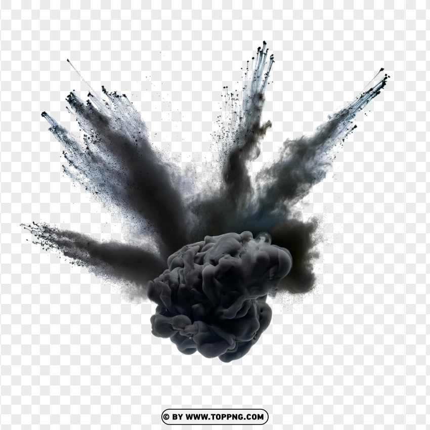 Black Smoke Cloud Effect PNG Transparent Background