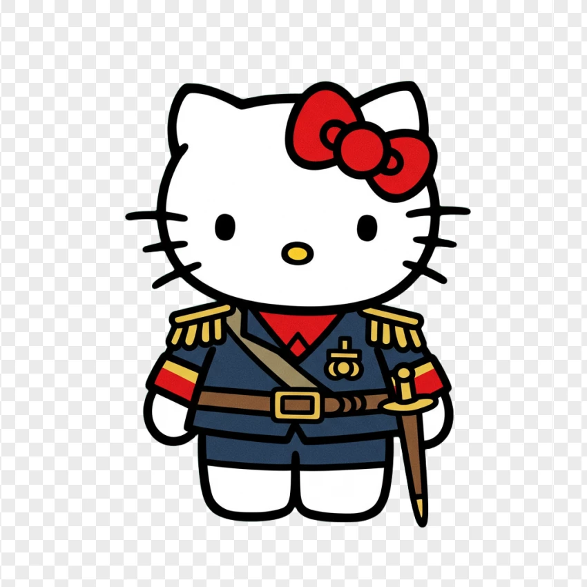 Hello Kitty Toy Soldier Uniform PNG Transparent Background