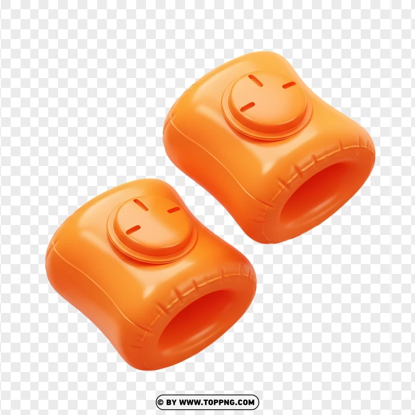 Orange Inflatable Arm Floats For Kids PNG Transparent Background
