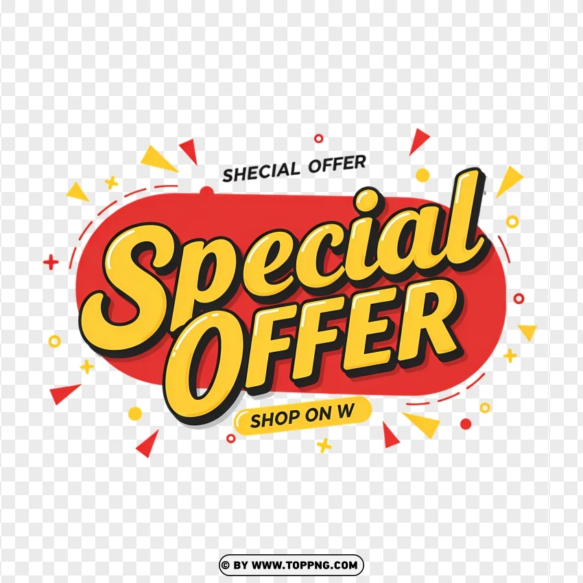 Special Offer Sticker With Flash Sale Banner PNG Transparent Background