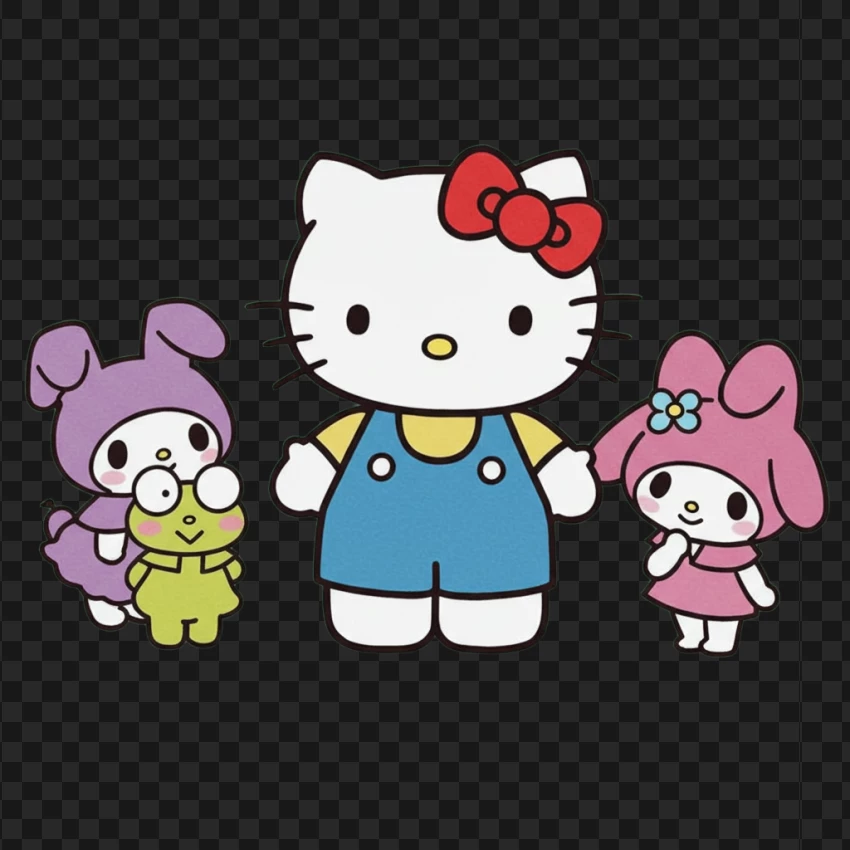 Hello Kitty And My Melody PNG Transparent Background