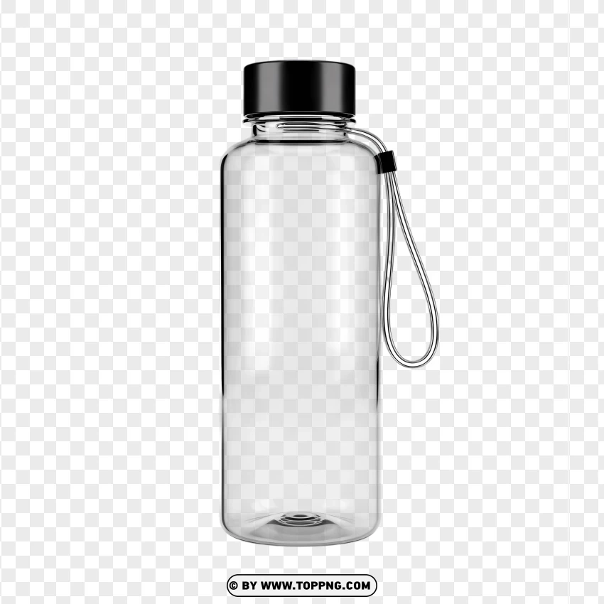 Plastic Water Bottle With Handle Loop PNG Transparent Background