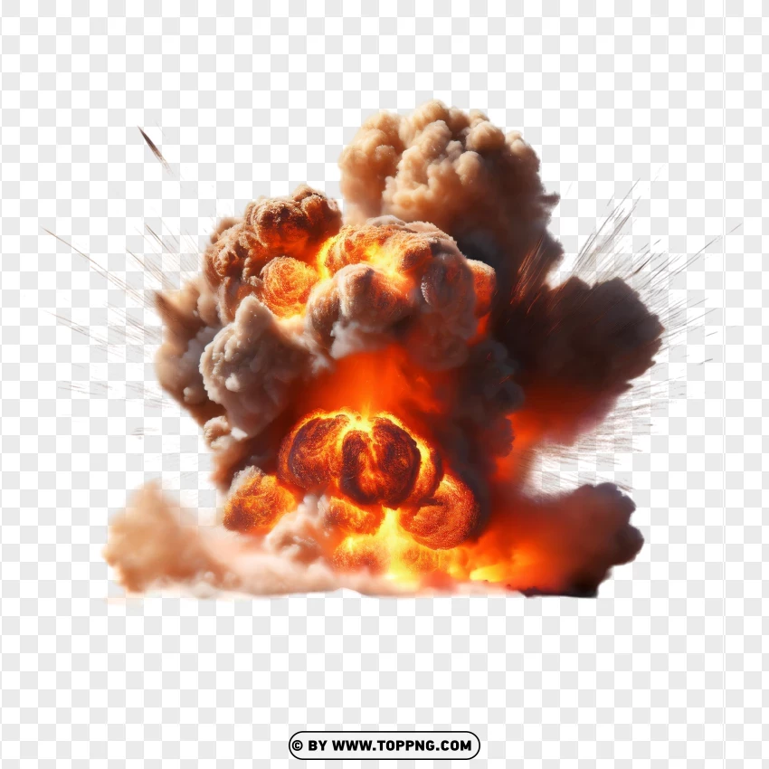 Fiery Blast With Rising Sparks PNG Transparent Background