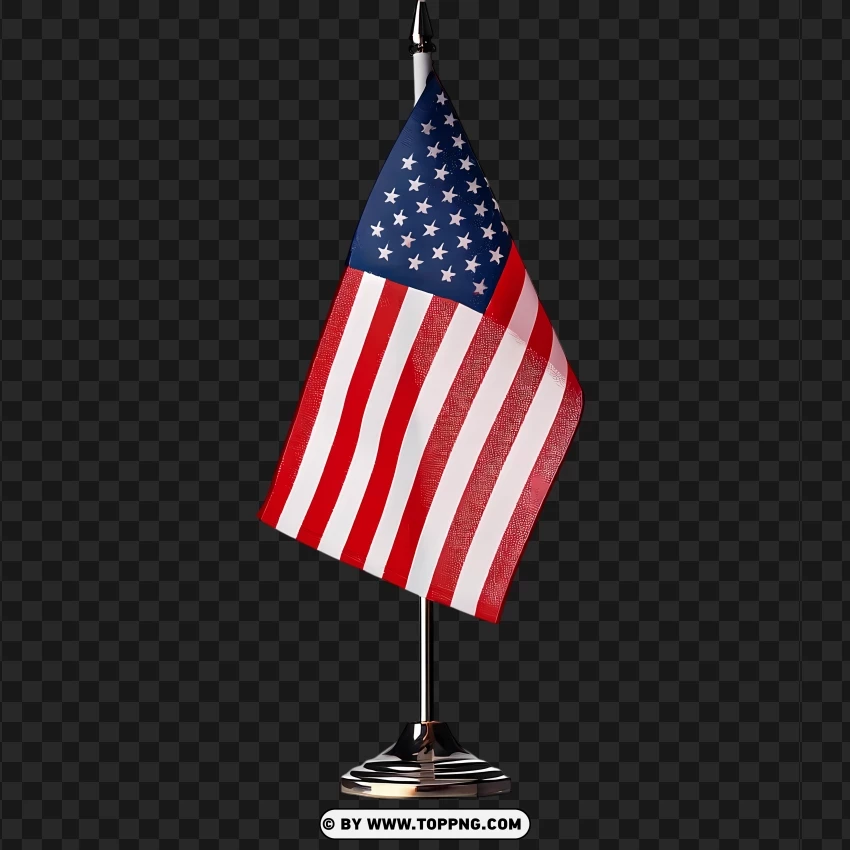 American Flag Display For Office Use PNG Transparent Background