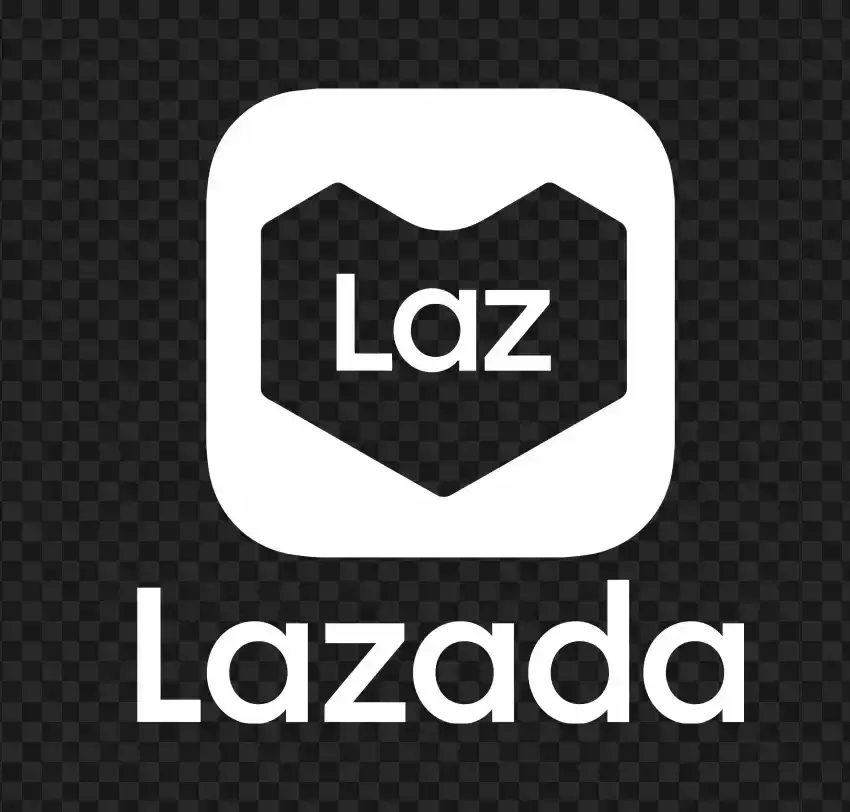 Lazada Laz Square White Icon PNG Transparent Background