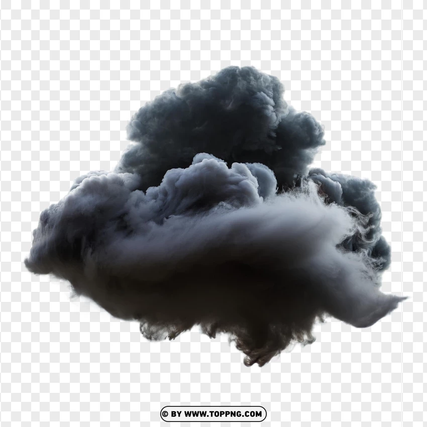 Dark Smoke With Light Gray Edges PNG Transparent Background