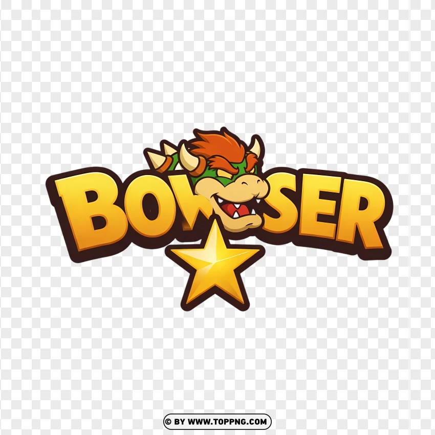 Bowser Logo With Star Design Vector PNG Transparent Background