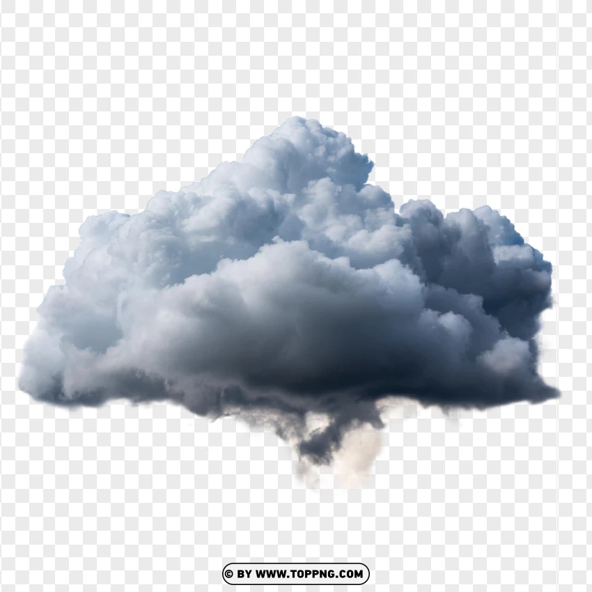 Dense Dark Gray Cloud Design PNG Transparent Background