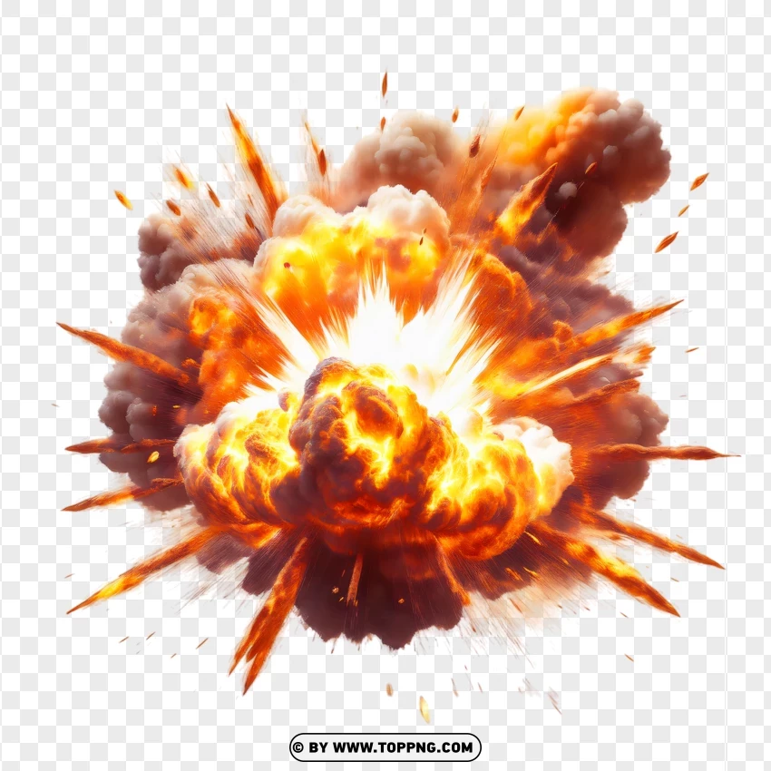 Epic Fireball Explosion PNG Transparent Background