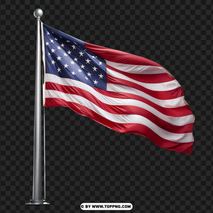 Usa Flag Waving PNG Transparent Background