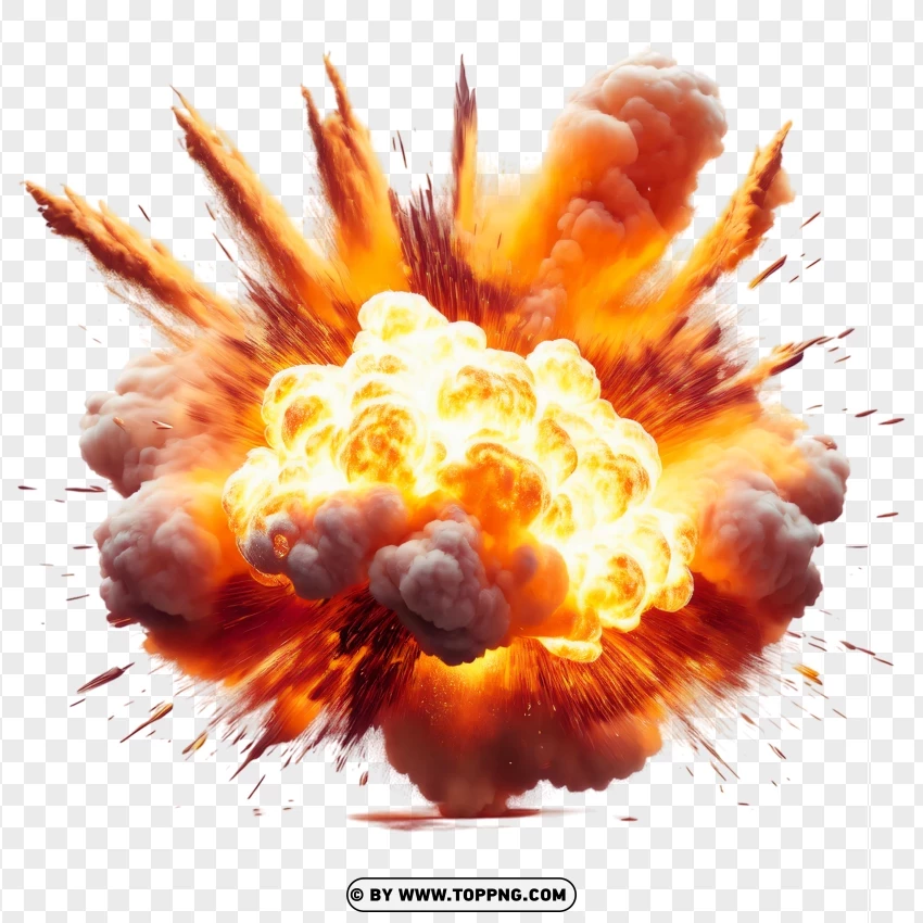 Massive Blast Fire Effect PNG Transparent Background