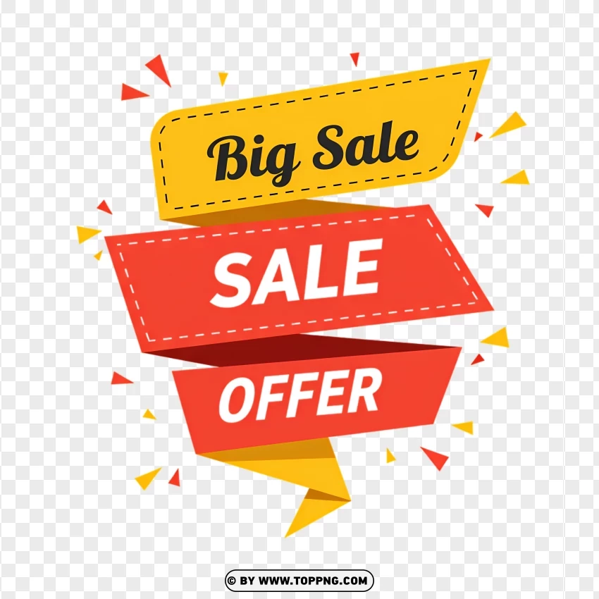 Big Sale Offer Tag For Marketing Promotions PNG Transparent Background