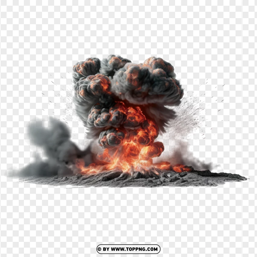 Massive Fire Explosion With Smoke PNG Transparent Background