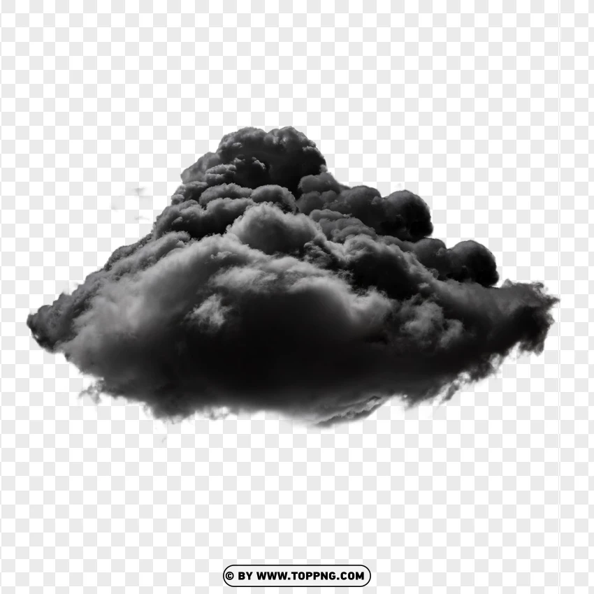 Realistic Dense Smoke Cloud PNG Transparent Background