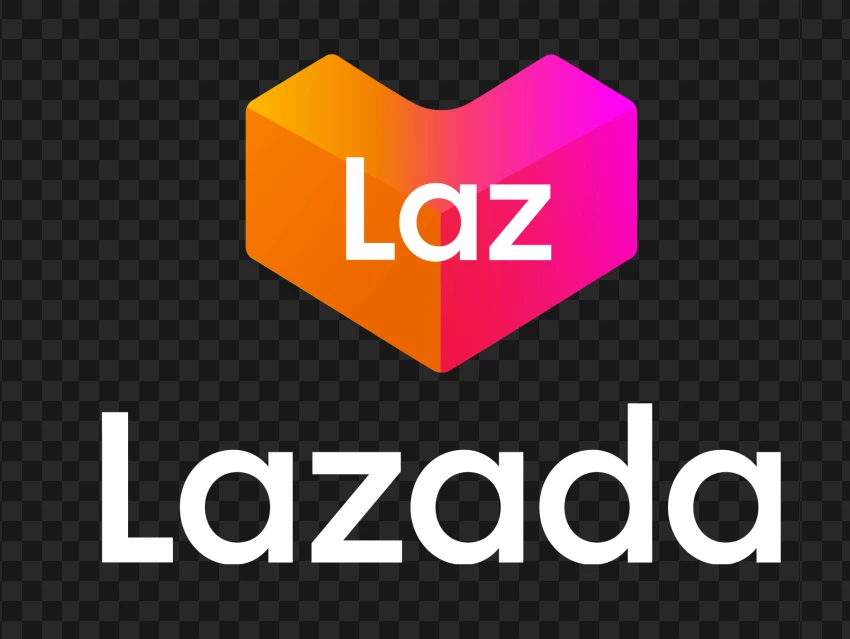 Lazada Laz Black Logo PNG Transparent Background