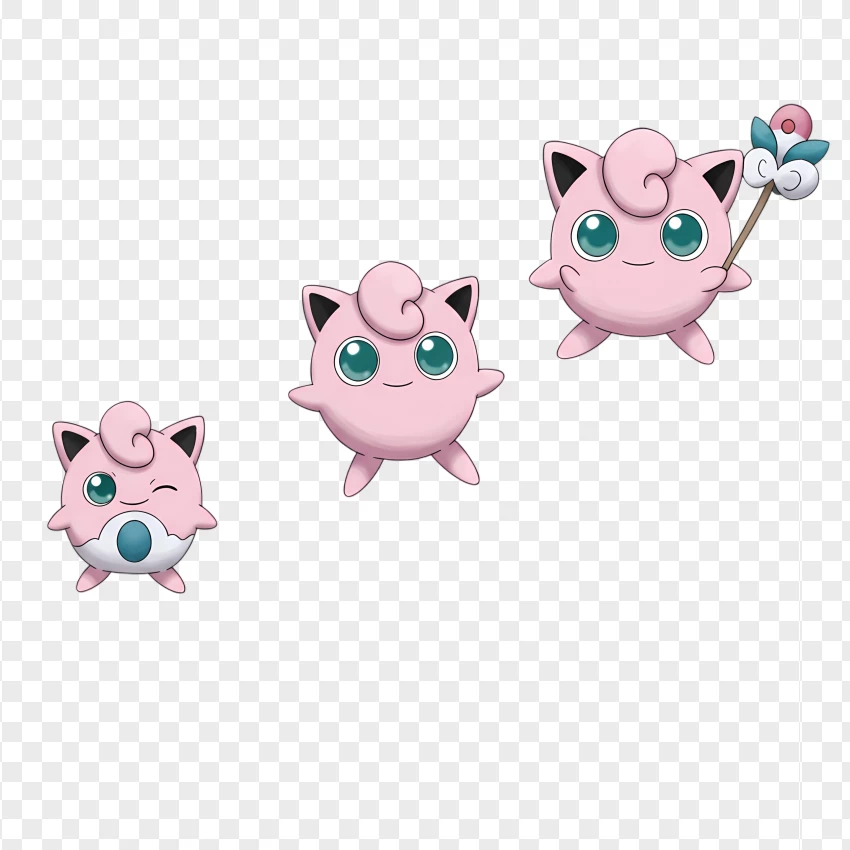 Jigglypuff Evolution Line Pokémon Go PNG Transparent Background