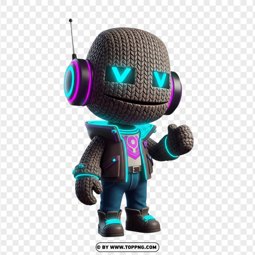 Sackboy Pfp Winter PNG Transparent Background