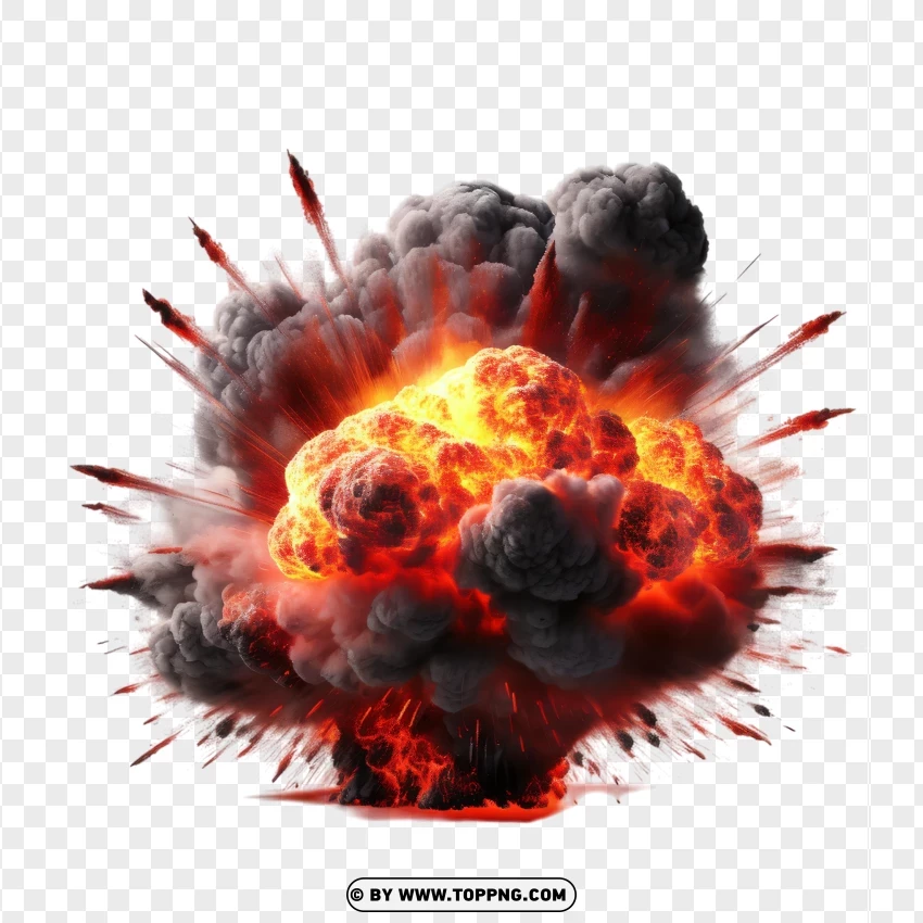 Smoke And Fire Blast Effect PNG Transparent Background