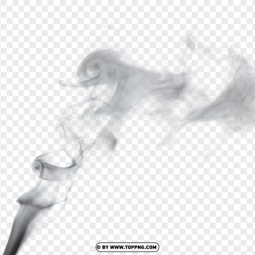 Graceful Smoke Flow Design PNG Transparent Background