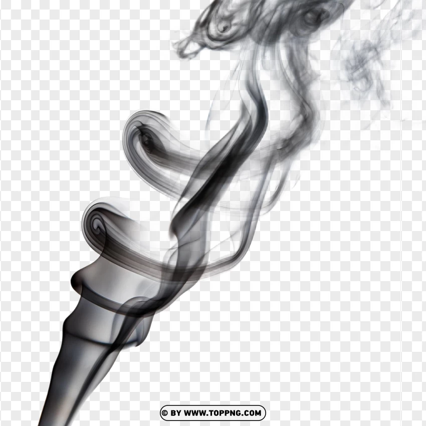 Curved Smoke Trail Design PNG Transparent Background