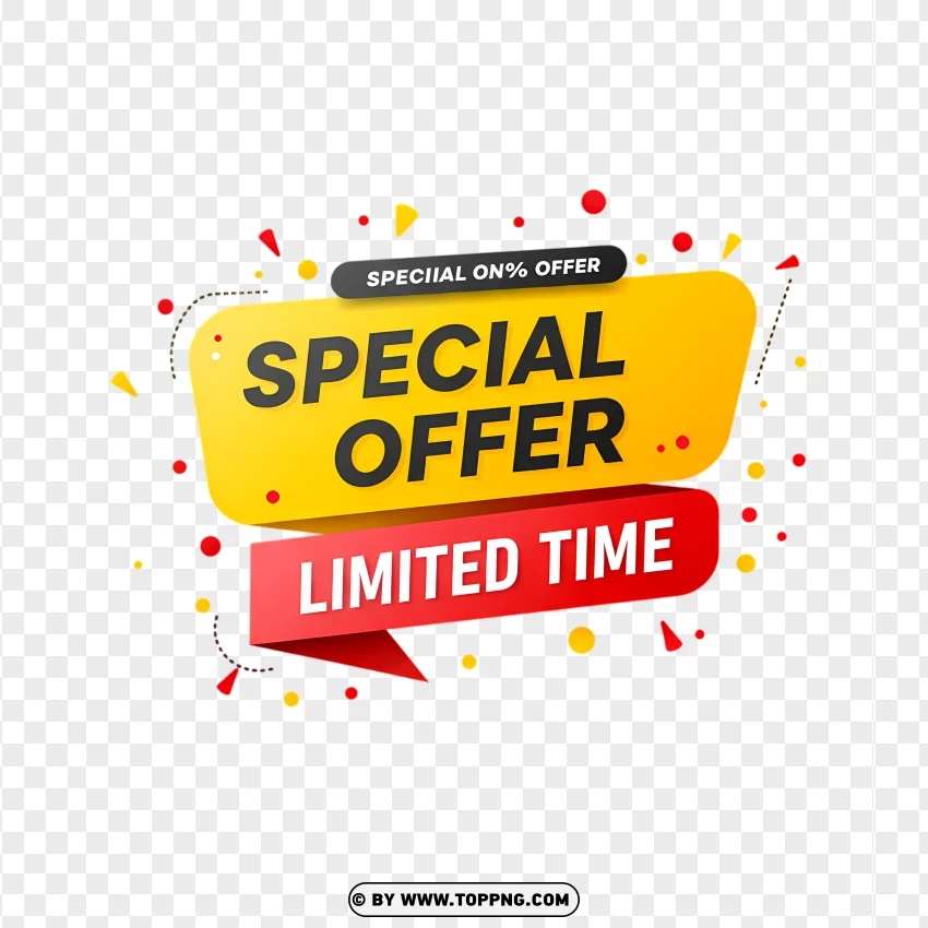 Special Offer Sticker For Limited Time Discount PNG Transparent Background