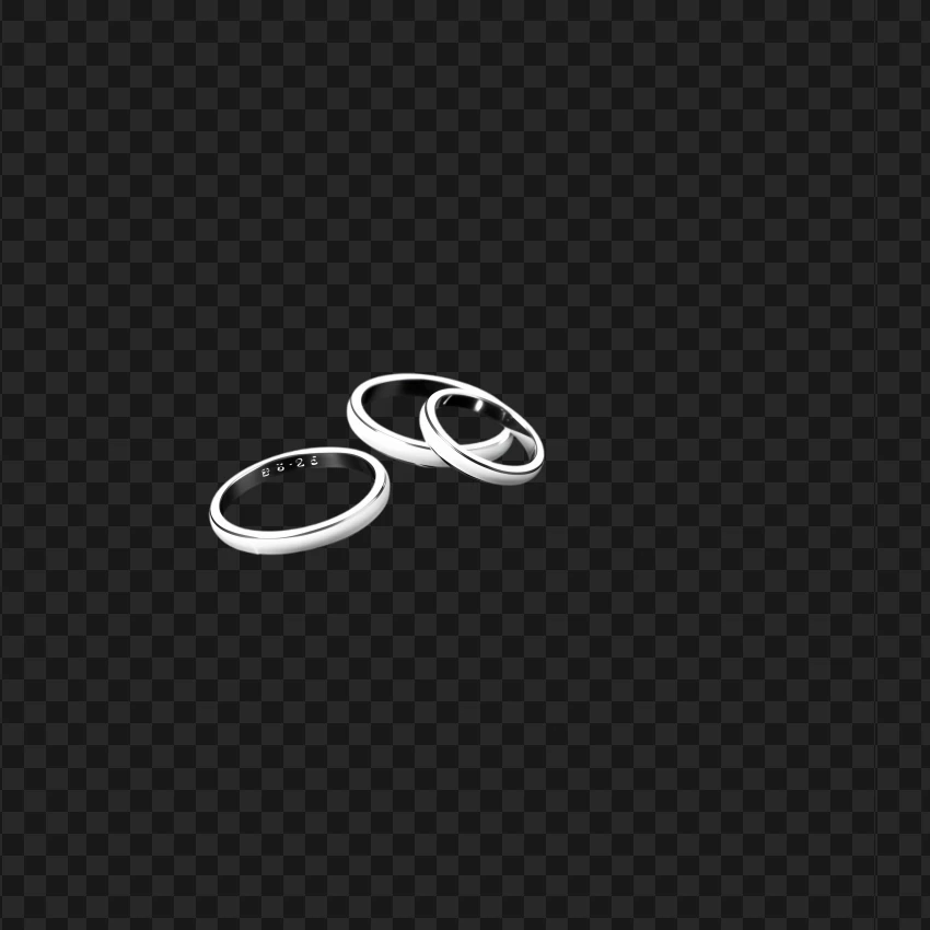 White Rings Line Art Black And White PNG Transparent Background