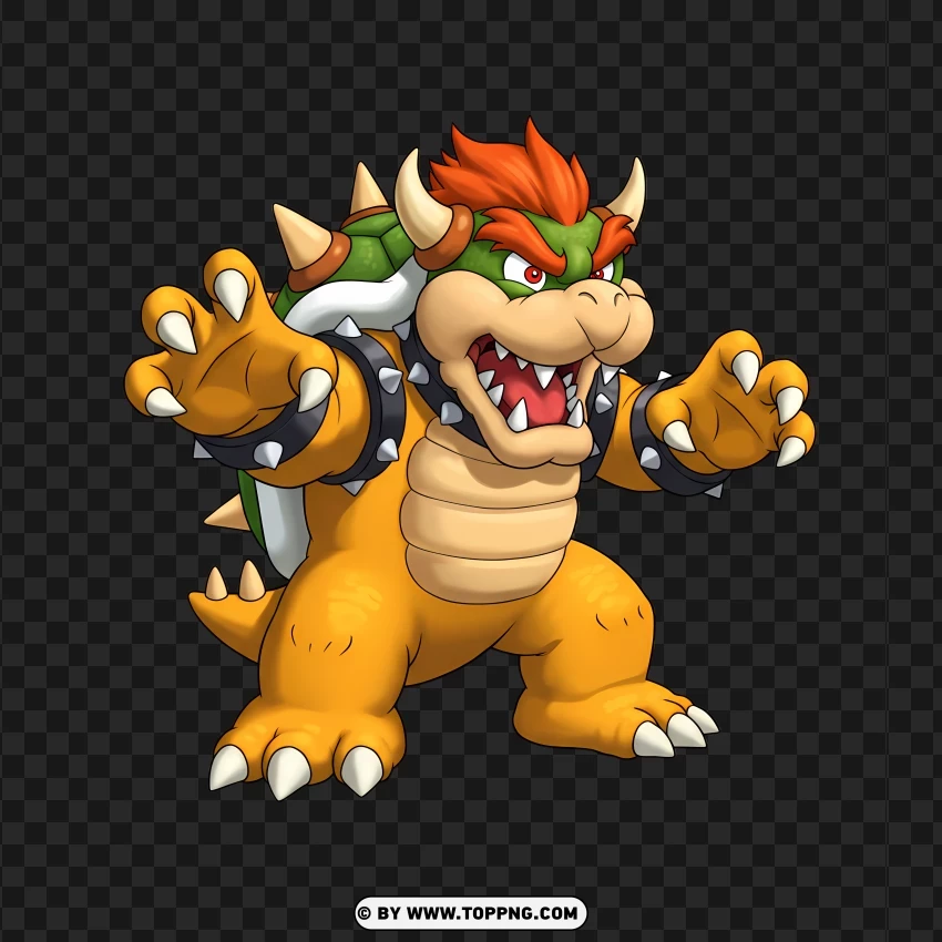 Mini Bowser With Clenched Fists PNG Transparent Background