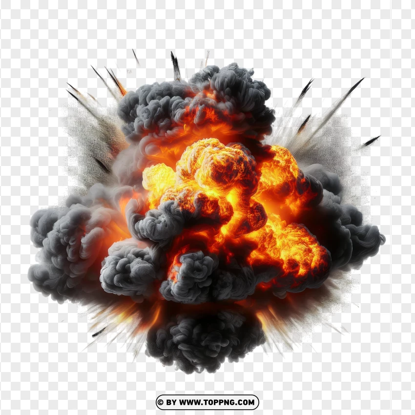 Dynamic Explosion With Bright Sparks PNG Transparent Background