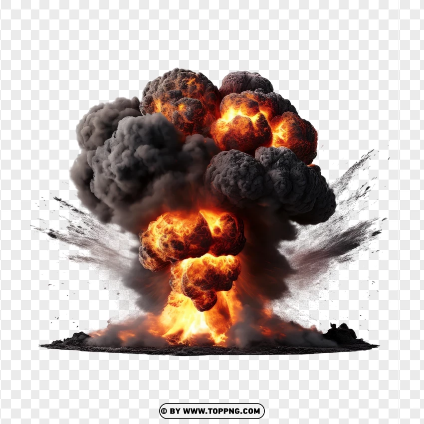 Dynamic Explosion For Free Download With Intense Fireball PNG Transparent Background