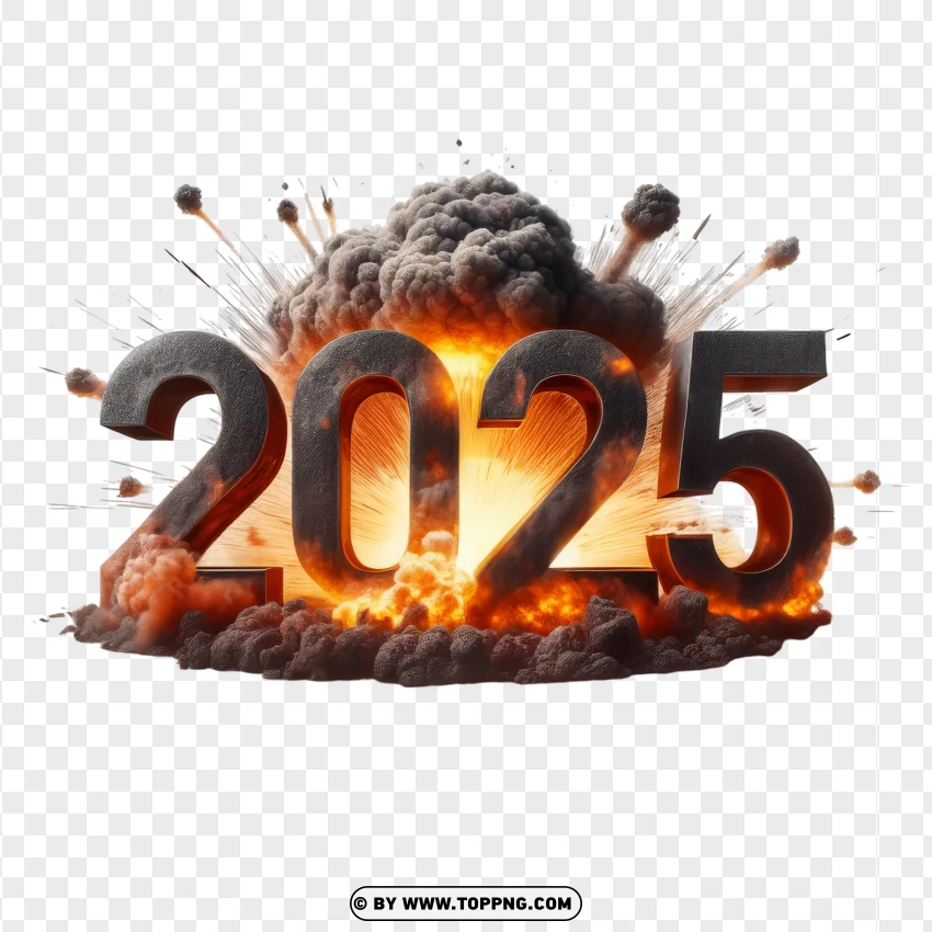 2025 Nuclear Explosion With Thick Smoke PNG Transparent Background