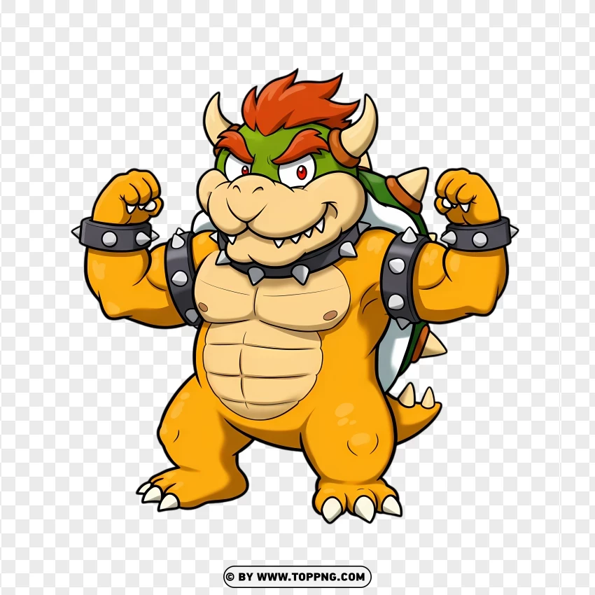 Mini Bowser Confident Pose PNG Transparent Background