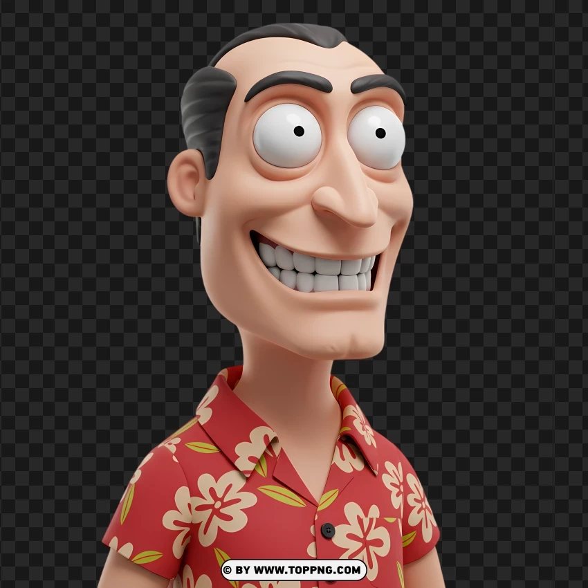 3d Realistic Glenn Quagmire Funny Expression PNG Transparent Background