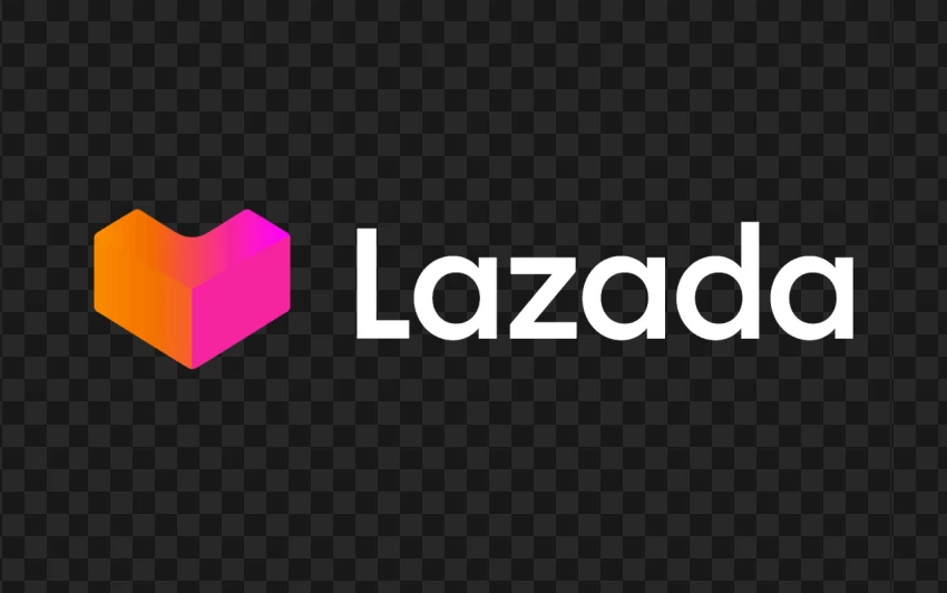 Lazada Laz Square Black Logo PNG Transparent Background