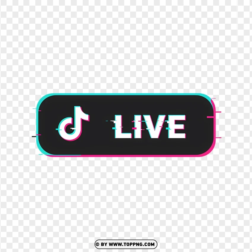 Tiktok Live Logo Icon Sign PNG Transparent Background