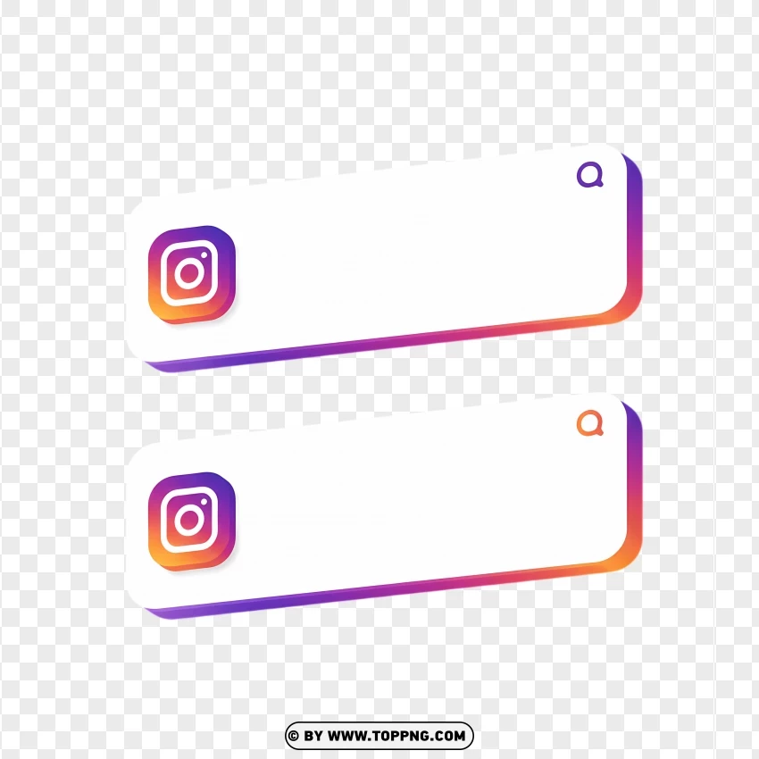 Modern Instagram Username Label PNG Transparent Background