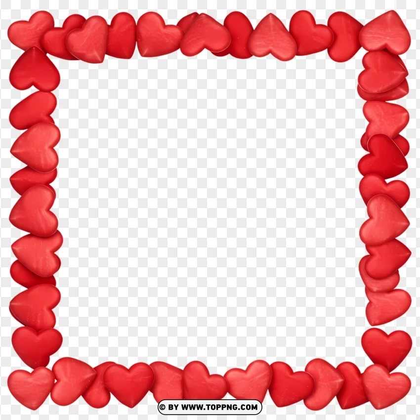 Heart Borders Clipart With Romantic Theme PNG Transparent Background