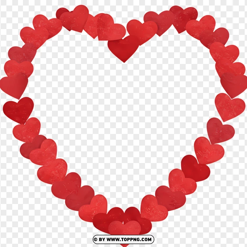 Page Borders With Hearts In PNG Transparent Background