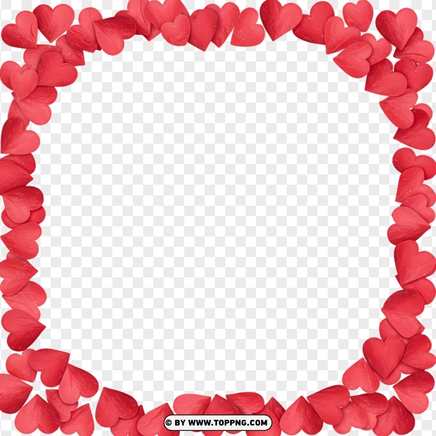 Heart Border Clipart Black And White Outline PNG Transparent Background