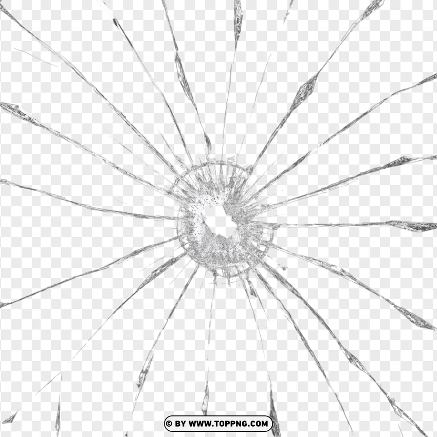 Broken Crack Glass Mirror Effect High-resolution PNG Transparent Background