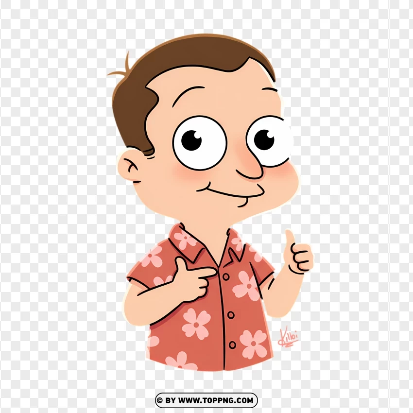 Classic Glenn Quagmire Cartoon Pose PNG Transparent Background