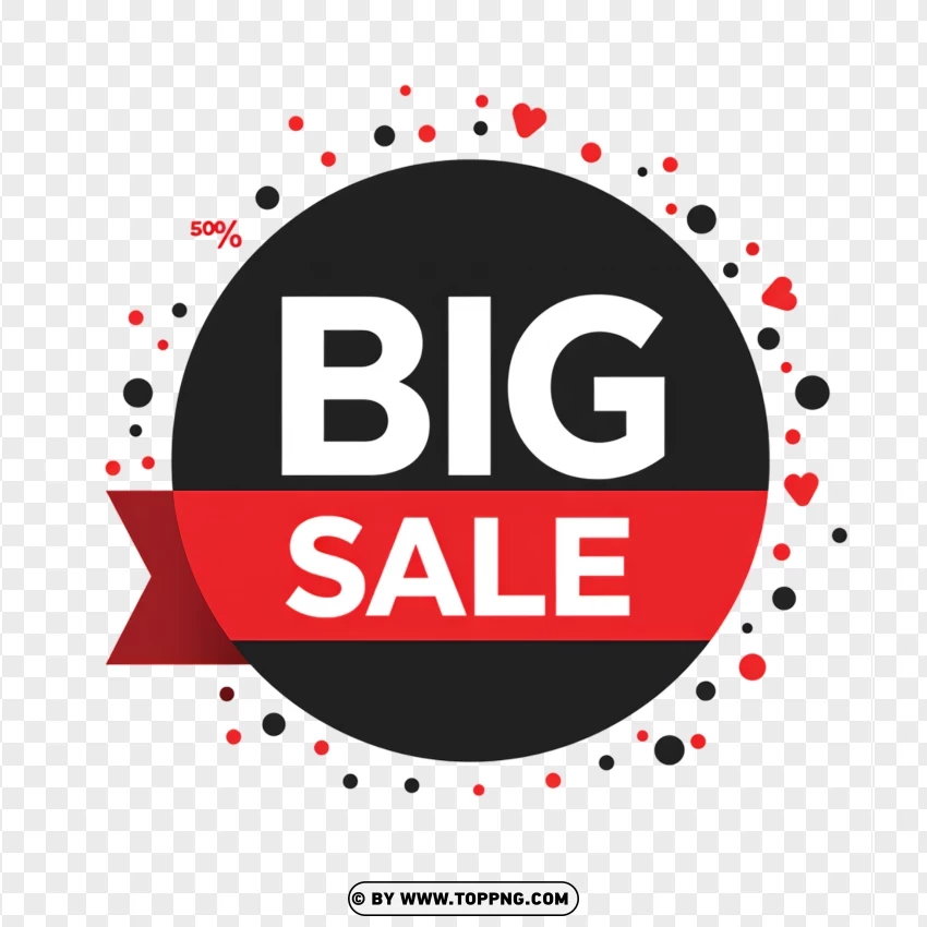 Big Sale Label For Promotional Advertising PNG Transparent Background