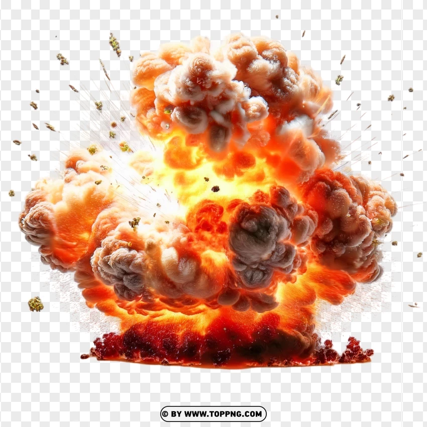 Massive Fire Explosion With Sparks PNG Transparent Background