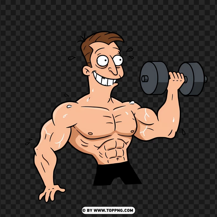 Hd Glenn Quagmire Lifting Weights PNG Transparent Background