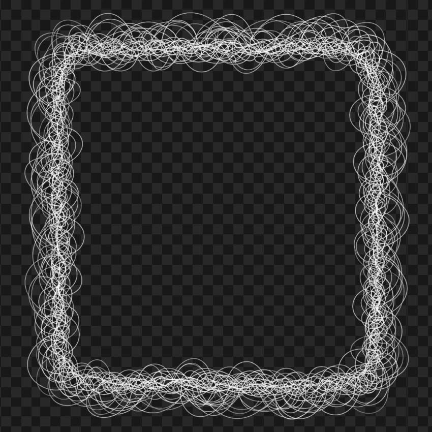 Horizontal White Line Frame Abstract Art PNG Transparent Background